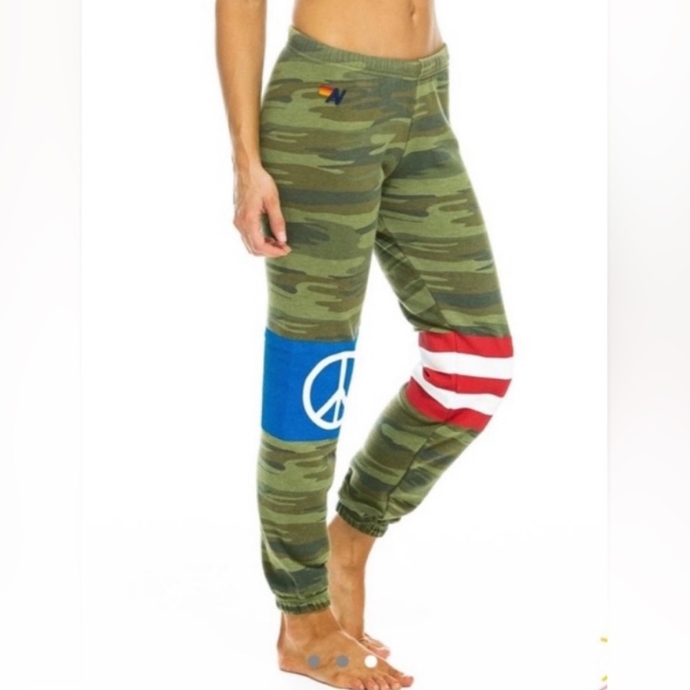 RARE Aviator Nation Camo ☮️ Joggers XL